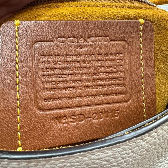 Coach 1941 Whiplash Saddle Bag Pebbled Glovetanned Leather Chalk Cleaned #38219 - Picture 14 of 16